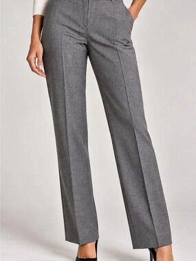 Michael Kors Collection Wool Straight Leg Pants Gray Size 4